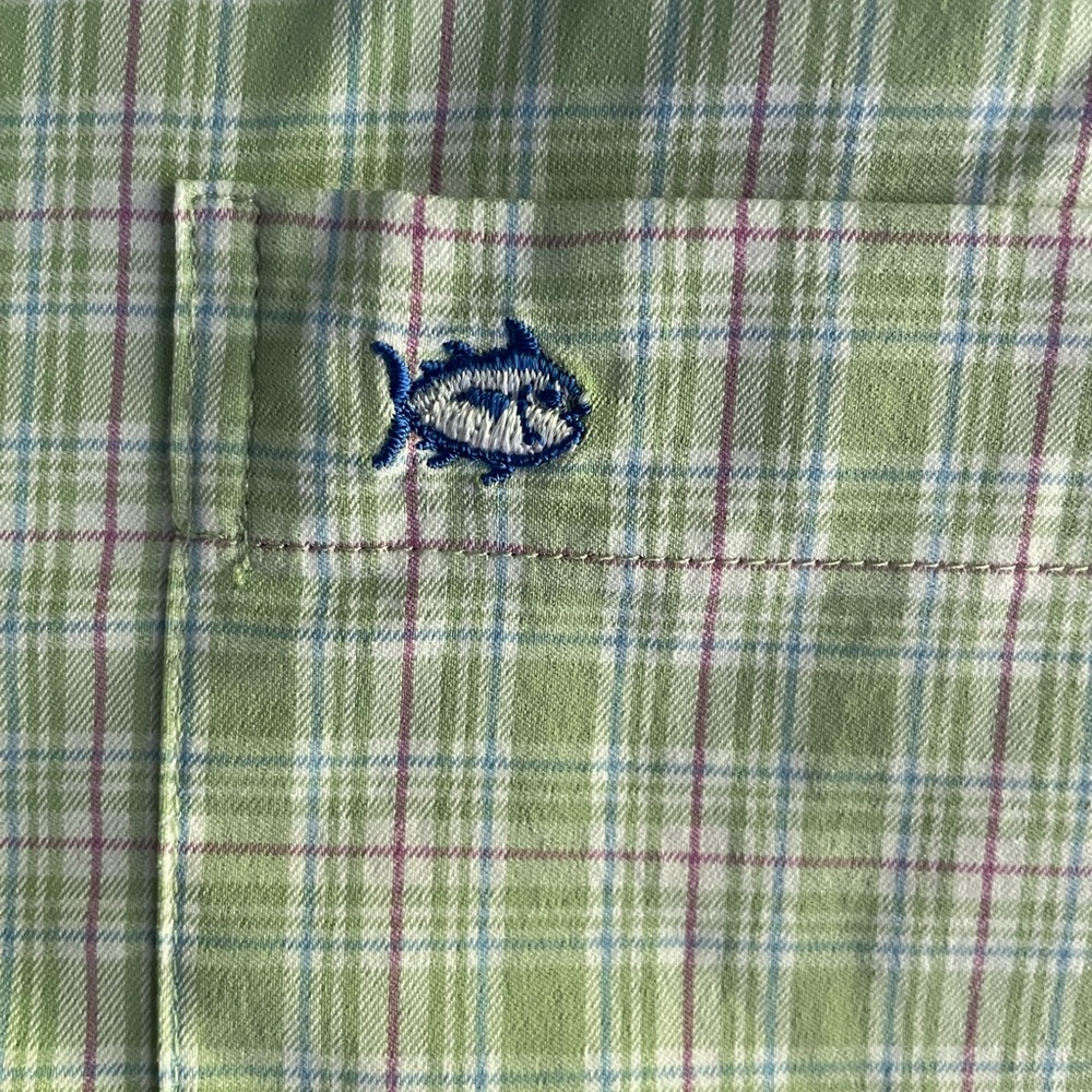 Southern Tide Green Performance Button Down S - image 2